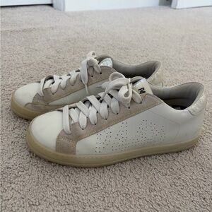 White Leather Sneaker- P448 John Crystal
